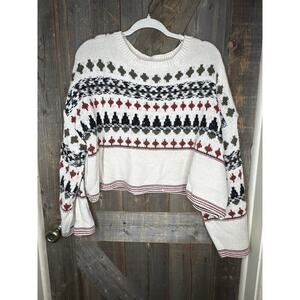 Sadie & Sage Anthropologie Oversized Cropped Sweater Women’s Large Cream